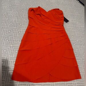 Ark & Co Red Ruched Sweetheart Bodycon Mini Dress